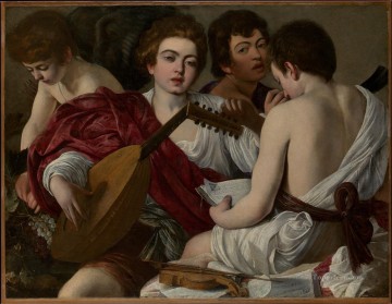 Caravaggio Painting - The Musicians Caravaggio